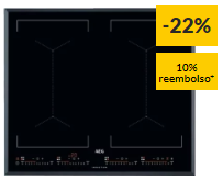 Placa de Indução AEG Hob2Hood IKE64651FB (Elétrica – 59 cm – Preto)