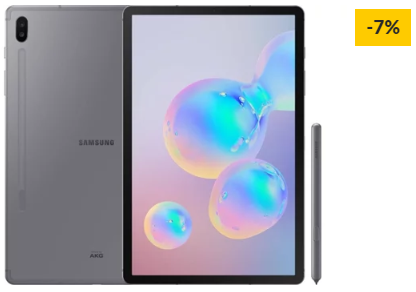 Tablet SAMSUNG Galaxy Tab S6 (10.5” – 128 GB – 6 GB RAM – Wi-Fi+4G – Cinzento) + S Pen