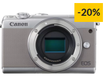 Máquina Fotográfica Mirrorless CANON EOS M100 (24.2 MP – Sensor: APS-C – ISO: 100 a 25600)