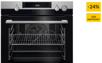 Forno a Vapor AEG SteamCrisp BSK577321M (72 L – 59.5 cm – Hidro e Pirolítico – Inox)