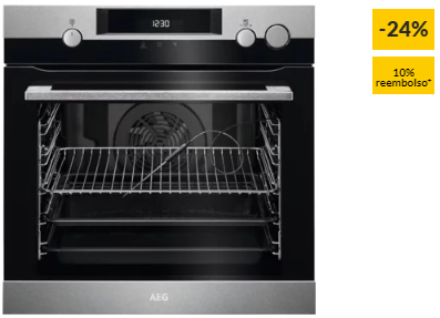 Forno a Vapor AEG SteamCrisp BSK577321M (72 L – 59.5 cm – Hidro e Pirolítico – Inox)